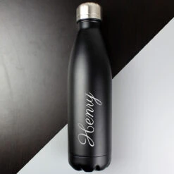 Personalised Black Metal Insulated Drinks Bottle 11 Personalised Black Metal Insulated Drinks Bottle -Water Bottle Store p0104l58 3