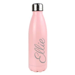 Personalised Pink Metal Insulated Drinks Bottle 6 Personalised Pink Metal Insulated Drinks Bottle -Water Bottle Store p0104l63 1