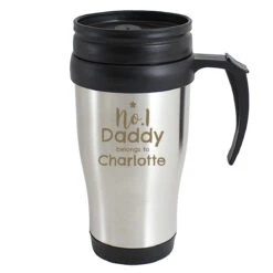 Personalised No.1 Daddy Travel Mug 6 Personalised No.1 Daddy Travel Mug -Water Bottle Store p0104m30 personalised no.1 daddy travel mug 2
