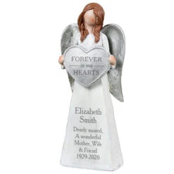 Personalised ‘Forever In Our Hearts’ Memorial Angel Ornament -Water Bottle Store p011395 1