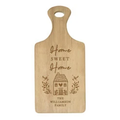 Personalised HOME Wooden Paddle Board -Water Bottle Store p011509 pmc personalised home round chopping board 11