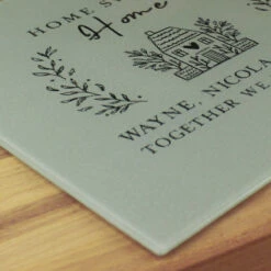 Personalised HOME Glass Chopping Board Worktop Saver -Water Bottle Store p080802 pmc personalised home glass chopping board worktop saver 4