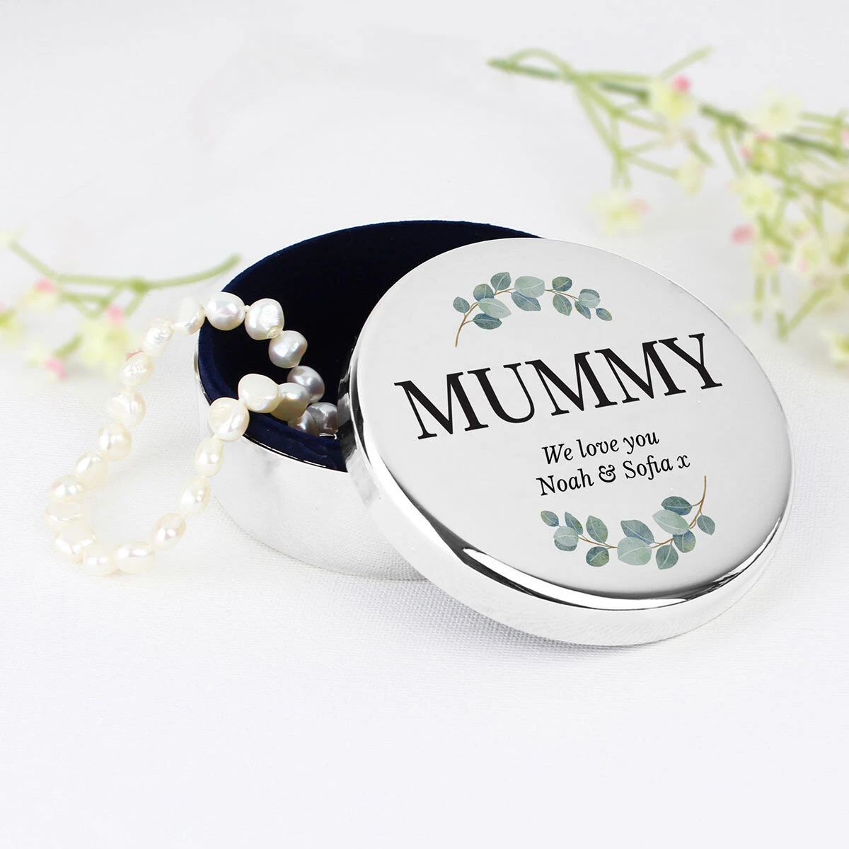 Personalised Botanical Round Trinket Box 4 Personalised Botanical Round Trinket Box - Image 4