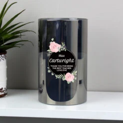 Personalised Floral Smoked Glass Jar LED Candle 10 Personalised Floral Smoked Glass Jar LED Candle -Water Bottle Store p1007d45 4