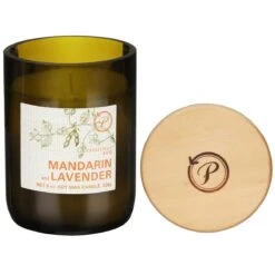 Paddywax Eco 226g Mandarin And Lavender Green Recycled Glass Soy Candle -Water Bottle Store paddywax eg02eu eco mandarin lavender recycled glass candle 03