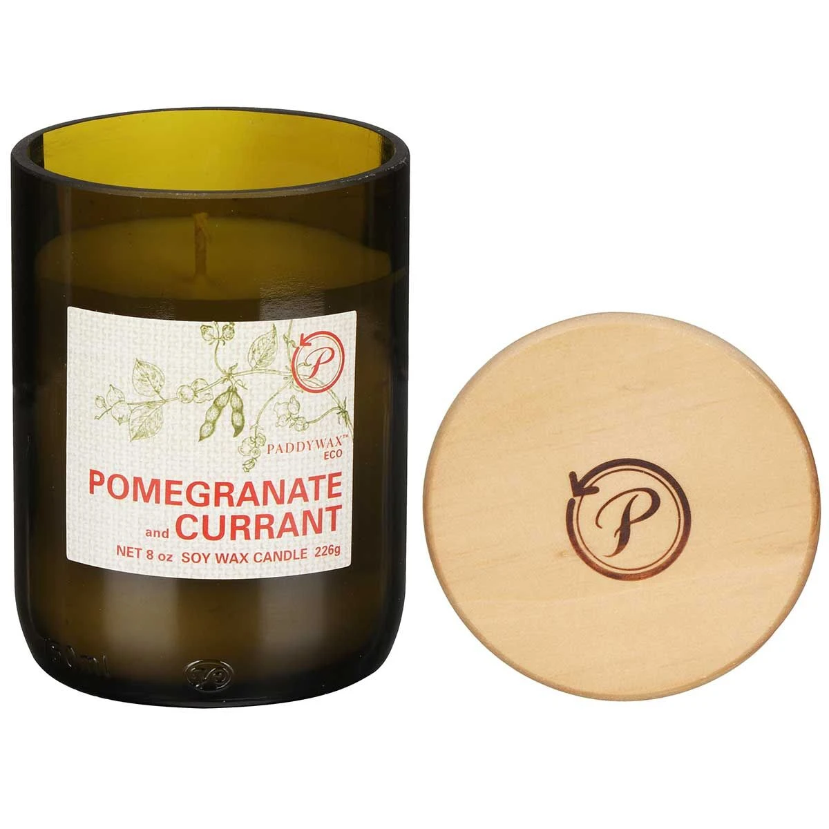 Paddywax Eco 226g Pomegranate And Currant Green Recycled Glass Soy Candle 4 Paddywax Eco 226g Pomegranate And Currant Green Recycled Glass Soy Candle - Image 4
