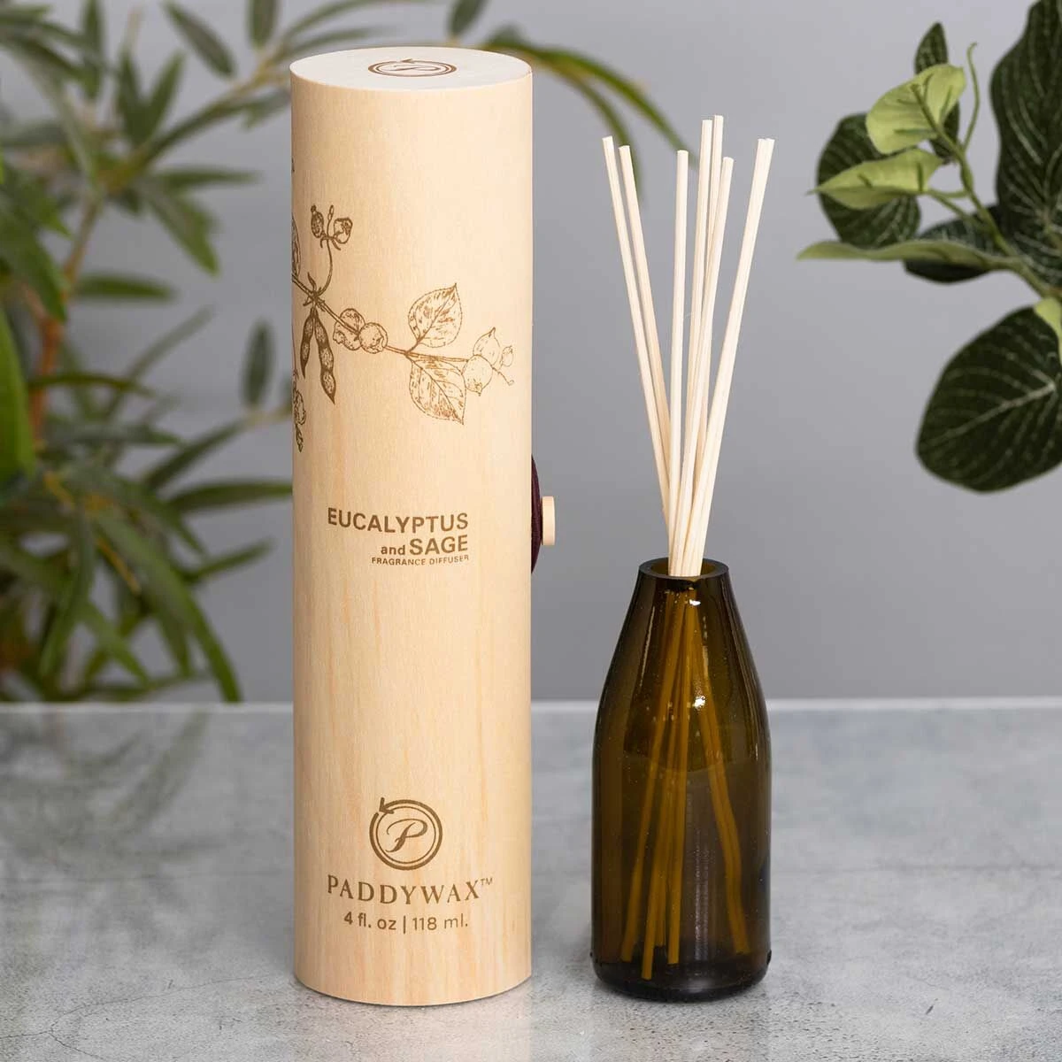 Paddywax Eco Eucalyptus And Sage Green Reed Diffuser 2 Paddywax Eco Eucalyptus And Sage Green Reed Diffuser - Image 2