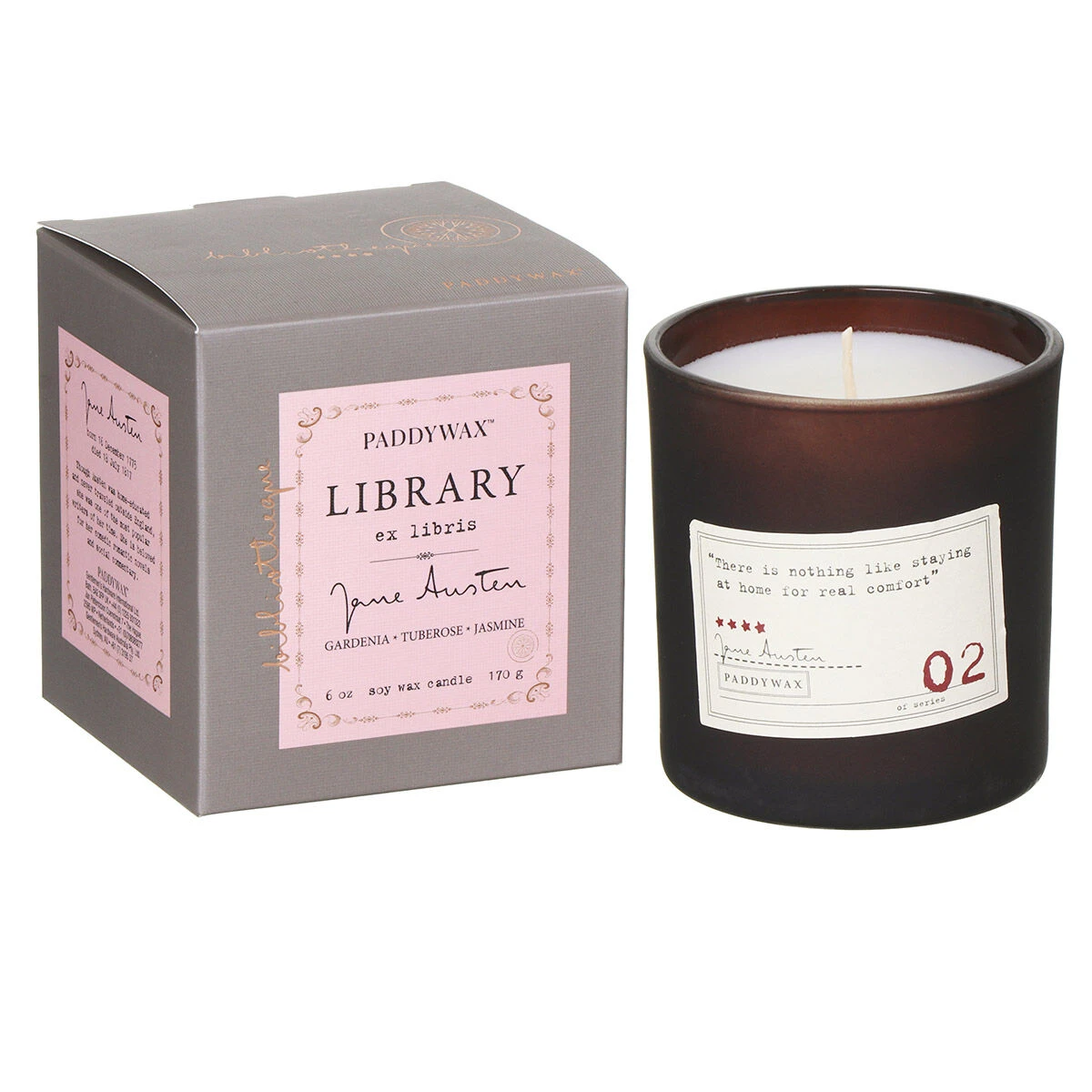Paddywax Library 170g Jane Austen Boxed Soy Candle 1 Paddywax Library 170g Jane Austen Boxed Soy Candle