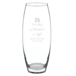Personalised Anniversary Glass Bullet Vase -Water Bottle Store personalised memento company p0107e81 anniversary bullet vase 2