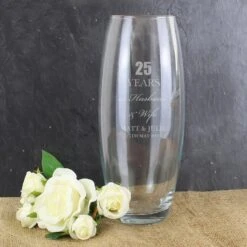 Personalised Anniversary Glass Bullet Vase -Water Bottle Store personalised memento company p0107e81 anniversary bullet vase 3
