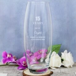 Personalised Anniversary Glass Bullet Vase -Water Bottle Store personalised memento company p0107e81 anniversary bullet vase 5