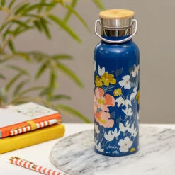 Joules Floral Print 500ml Metal Water Bottle -Water Bottle Store portico jls2106 joules floral print metal water bottle lifestyle