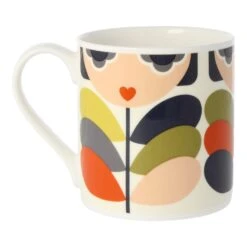 Orla Kiely Lady Stem Multi Large Mug 5 Orla Kiely Lady Stem Multi Large Mug -Water Bottle Store qok130c