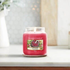 Yankee Candle Red Raspberry Medium Jar Candle -Water Bottle Store red raspberry medium jar