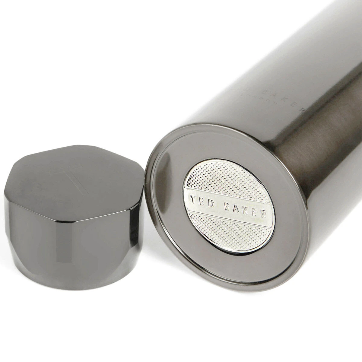 Ted Baker BOTMAN Shiny Silver Water Bottle 4 Ted Baker BOTMAN Shiny Silver Water Bottle - Image 4