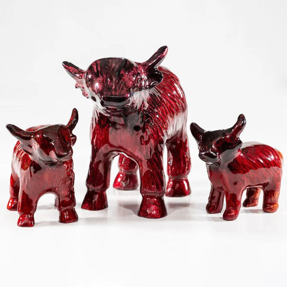 Tilnar Art Aluminark Brushed Red Extra Large Highland Cow 4 Tilnar Art Aluminark Brushed Red Extra Large Highland Cow - Image 4