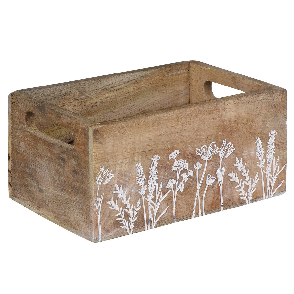 Transomnia Small Wooden Meadow Flowers Trug 2 Transomnia Small Wooden Meadow Flowers Trug - Image 2
