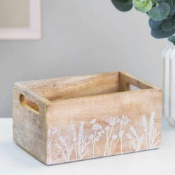 Transomnia Small Wooden Meadow Flowers Trug
