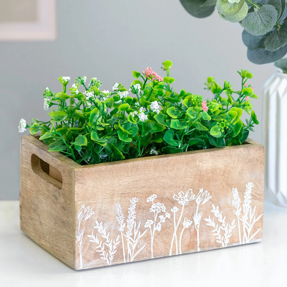 Transomnia Small Wooden Meadow Flowers Trug 3 Transomnia Small Wooden Meadow Flowers Trug - Image 3