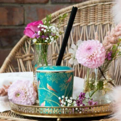 Sara Miller Chelsea Green Mandarin, Tuberose And Wild Musk 200ml Reed Diffuser -Water Bottle Store wax lyrical sm2202 sara miller chelsea green 200ml reed diffuser lifestyle 1