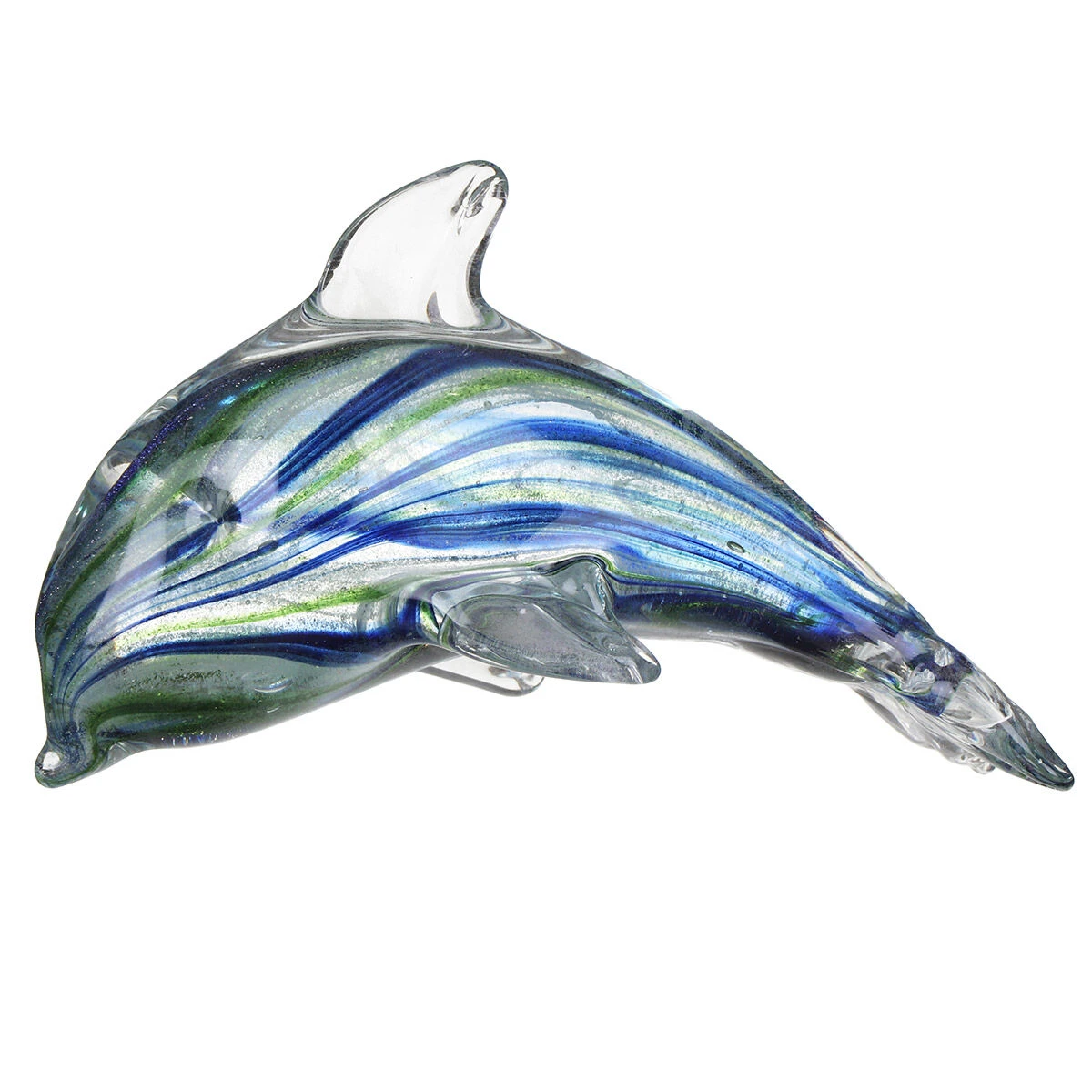 Widdop & Co Objets D’Art Blue & Green Dolphin Glass Figurine 1 Widdop & Co Objets D’Art Blue & Green Dolphin Glass Figurine