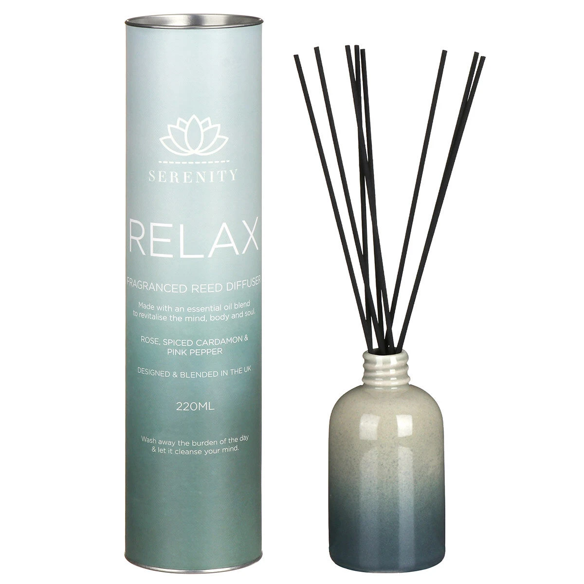 Widdop & Co Serenity Rose & Pink Pepper 220ml Ceramic Diffuser 1 Widdop & Co Serenity Rose & Pink Pepper 220ml Ceramic Diffuser