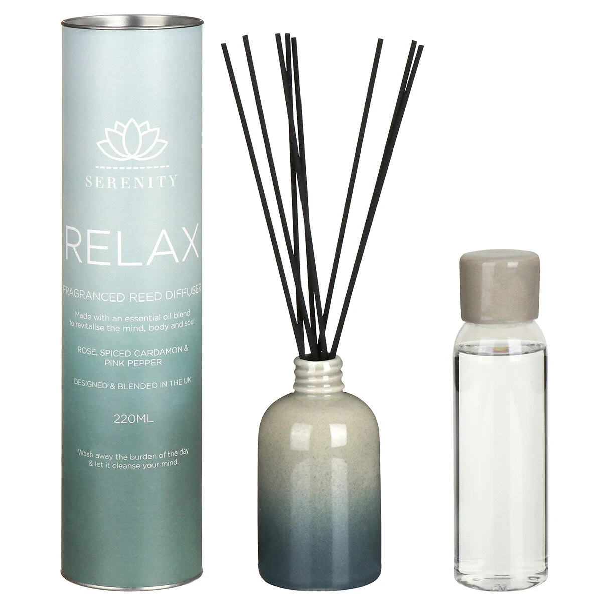 Widdop & Co Serenity Rose & Pink Pepper 220ml Ceramic Diffuser 2 Widdop & Co Serenity Rose & Pink Pepper 220ml Ceramic Diffuser - Image 2