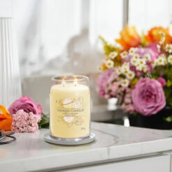 Yankee Candle Vanilla Cupcake Signature Large Jar Candle -Water Bottle Store yankee candle 1629969e vanilla cupcake signature large jar candle lifestyle 2