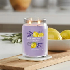 Yankee Candle Lemon Lavender Signature Large Jar Candle -Water Bottle Store yankee candle 1629970e lemon lavender signature large jar candle lifestyle 1