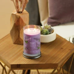 Yankee Candle Lilac Blossoms Signature Large Tumbler Candle -Water Bottle Store yankee candle 1630031e lilac blossoms signature large tumbler candle lifestyle 1