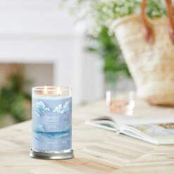 Yankee Candle Ocean Air Signature Large Tumbler Candle 9 Yankee Candle Ocean Air Signature Large Tumbler Candle -Water Bottle Store yankee candle 1630052e ocean air signature large tumbler candle lifestyle 2