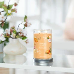 Yankee Candle Mango Ice Cream Signature Large Tumbler Candle -Water Bottle Store yankee candle 1632321e mango ice cream signature large tumbler candle lifestyle 1
