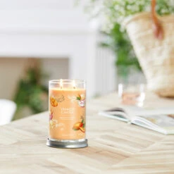 Yankee Candle Mango Ice Cream Signature Large Tumbler Candle -Water Bottle Store yankee candle 1632321e mango ice cream signature large tumbler candle lifestyle 3