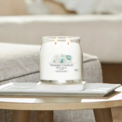 Yankee Candle Baby Powder Signature Medium Jar Candle -Water Bottle Store yankee candle 1701381e baby powder signature medium jar candle lifestyle 1