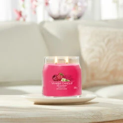 Yankee Candle Red Raspberry Signature Medium Jar Candle -Water Bottle Store yankee candle 1701386e red raspberry signature medium jar candle lifestyle 1