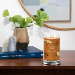 Yankee Candle Spiced Banana Bread Signature Large Tumbler Candle -Water Bottle Store yankee candle 1724485e spiced banana bread signature large tumbler candle lifestyle 1